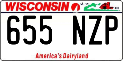 WI license plate 655NZP