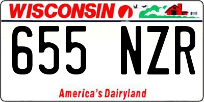 WI license plate 655NZR