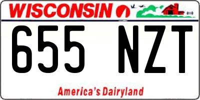 WI license plate 655NZT