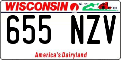 WI license plate 655NZV