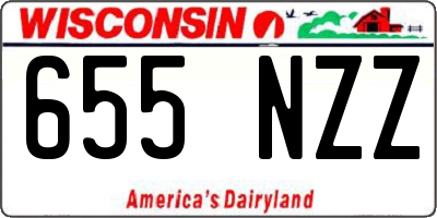 WI license plate 655NZZ