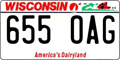 WI license plate 655OAG