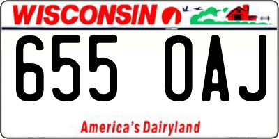 WI license plate 655OAJ