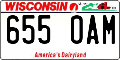 WI license plate 655OAM