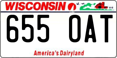 WI license plate 655OAT