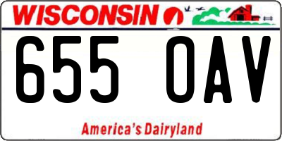 WI license plate 655OAV