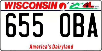 WI license plate 655OBA