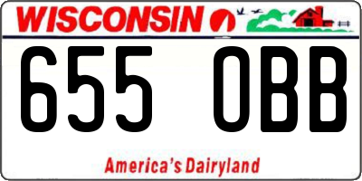 WI license plate 655OBB