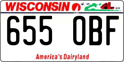WI license plate 655OBF