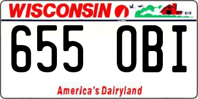 WI license plate 655OBI