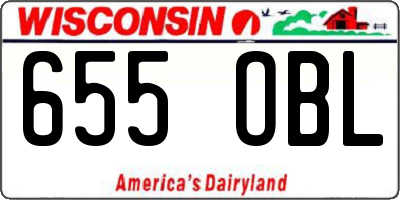 WI license plate 655OBL