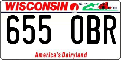 WI license plate 655OBR