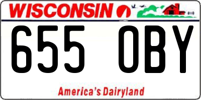 WI license plate 655OBY