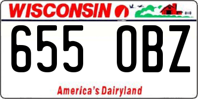 WI license plate 655OBZ