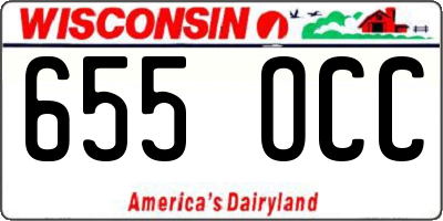 WI license plate 655OCC
