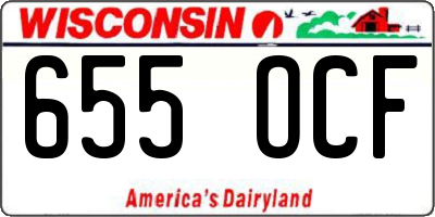 WI license plate 655OCF