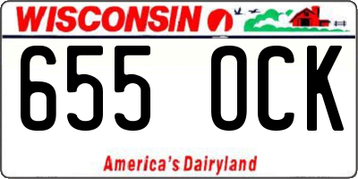 WI license plate 655OCK
