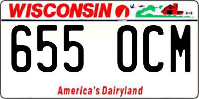 WI license plate 655OCM