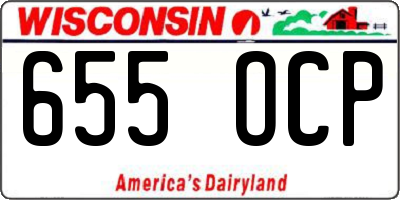 WI license plate 655OCP