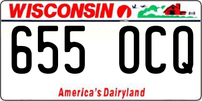 WI license plate 655OCQ