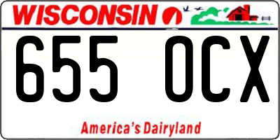 WI license plate 655OCX