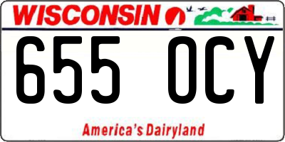 WI license plate 655OCY
