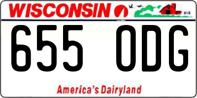 WI license plate 655ODG