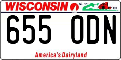 WI license plate 655ODN