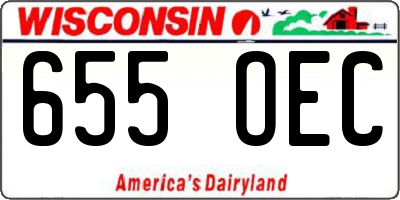 WI license plate 655OEC