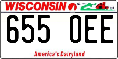WI license plate 655OEE