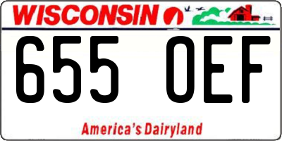 WI license plate 655OEF