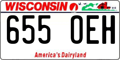 WI license plate 655OEH
