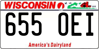 WI license plate 655OEI
