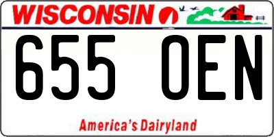 WI license plate 655OEN