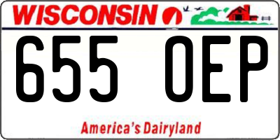 WI license plate 655OEP