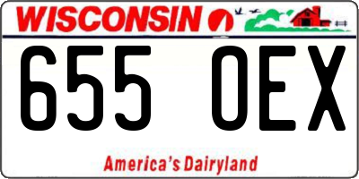 WI license plate 655OEX