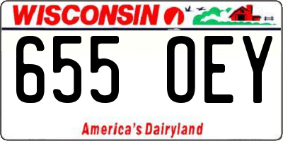 WI license plate 655OEY