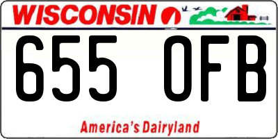 WI license plate 655OFB
