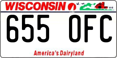 WI license plate 655OFC