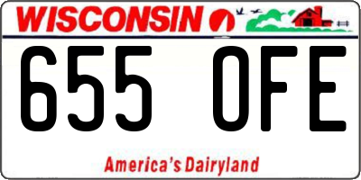 WI license plate 655OFE