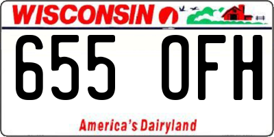WI license plate 655OFH