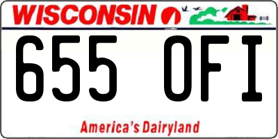 WI license plate 655OFI
