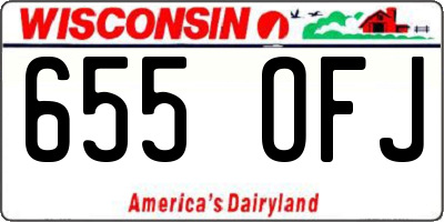 WI license plate 655OFJ