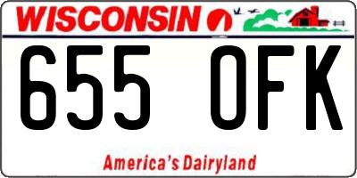 WI license plate 655OFK