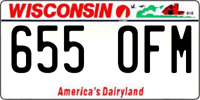 WI license plate 655OFM
