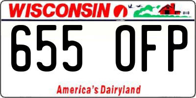 WI license plate 655OFP