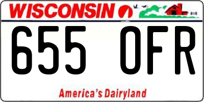 WI license plate 655OFR