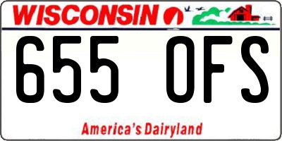 WI license plate 655OFS