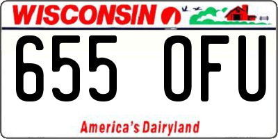 WI license plate 655OFU