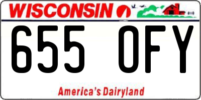 WI license plate 655OFY